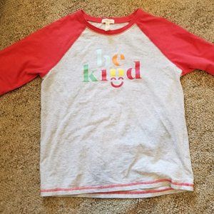 Matilda Jane size 14 3/4 sleeve baseball style top girl